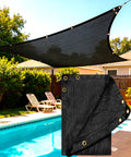 E.share 90%-95% Black Sun Shade Cloth 6FT x 8FT, Heavy Duty Outdoor Shade Netting with Reinforced Grommets, UV Resistant Breatha