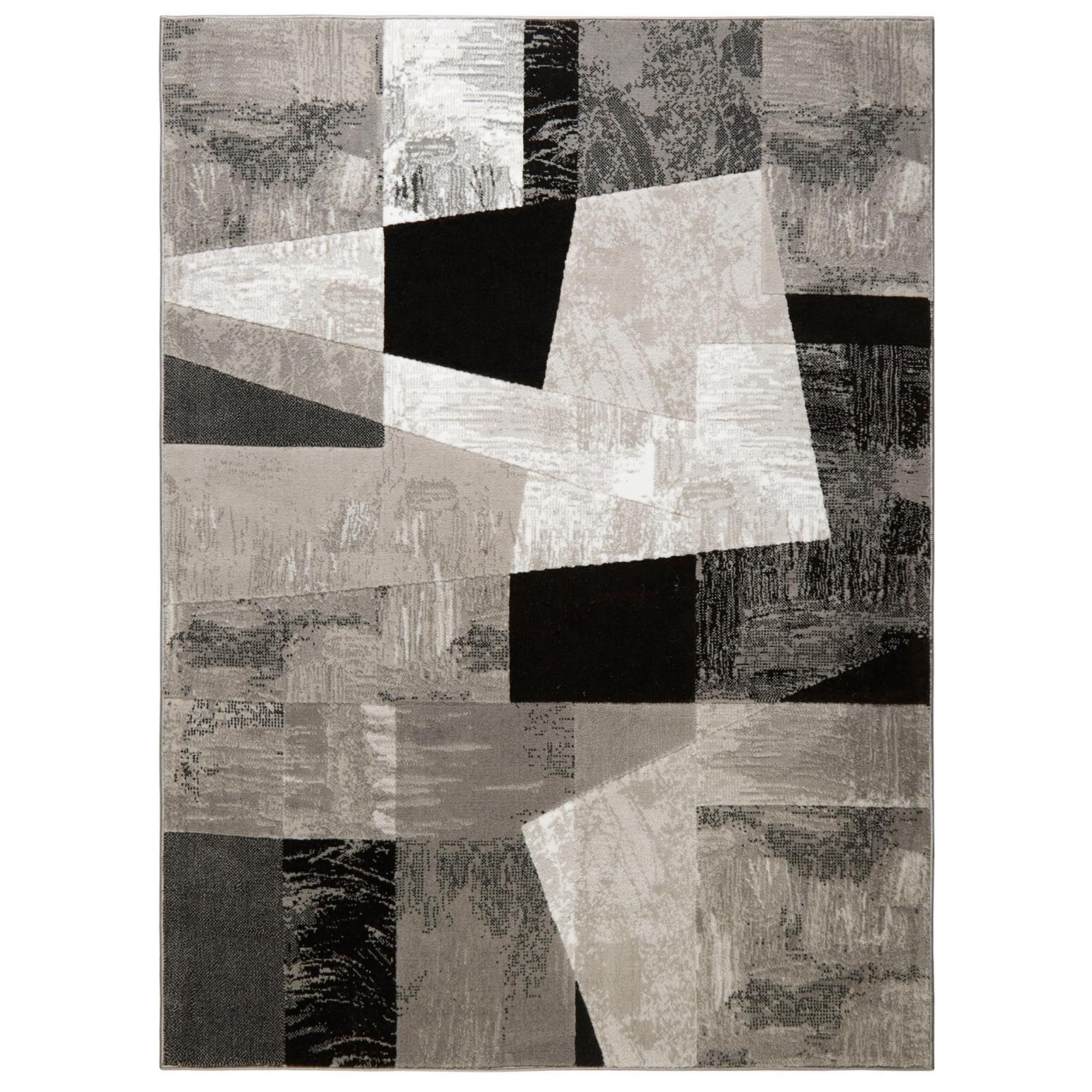 Home Dynamix Catalina Bismark Contemporary Geometric Area Rug, Grey/Black, 710x102