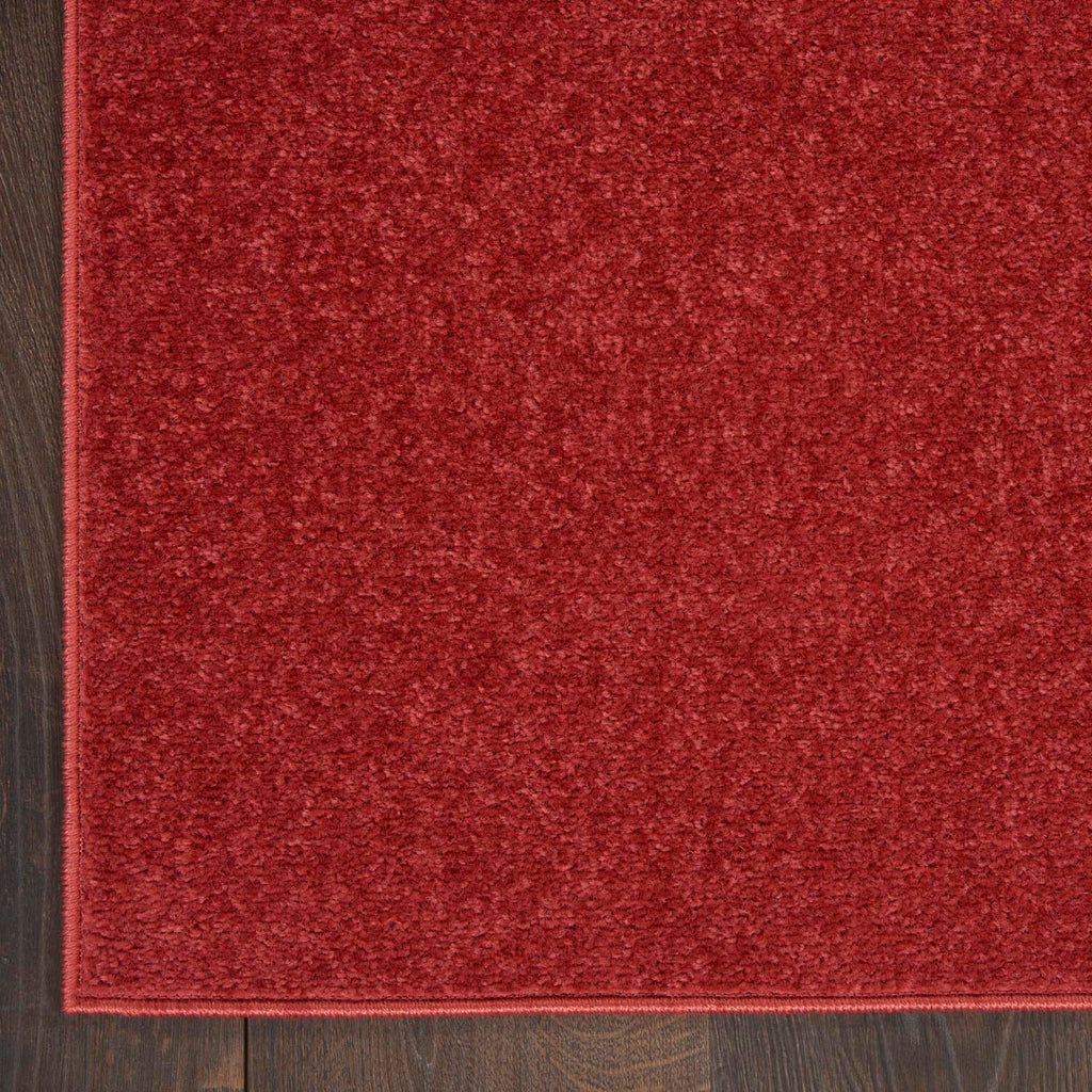 Nourison Essentials Solid Indoor/Outdoor Brick Red 2'2' X 16 Area Rug, Easy Cleaning, Non Shedding, Bed Room, Living Room, Dining Room, Deck, Patio, Backyard (2X16)