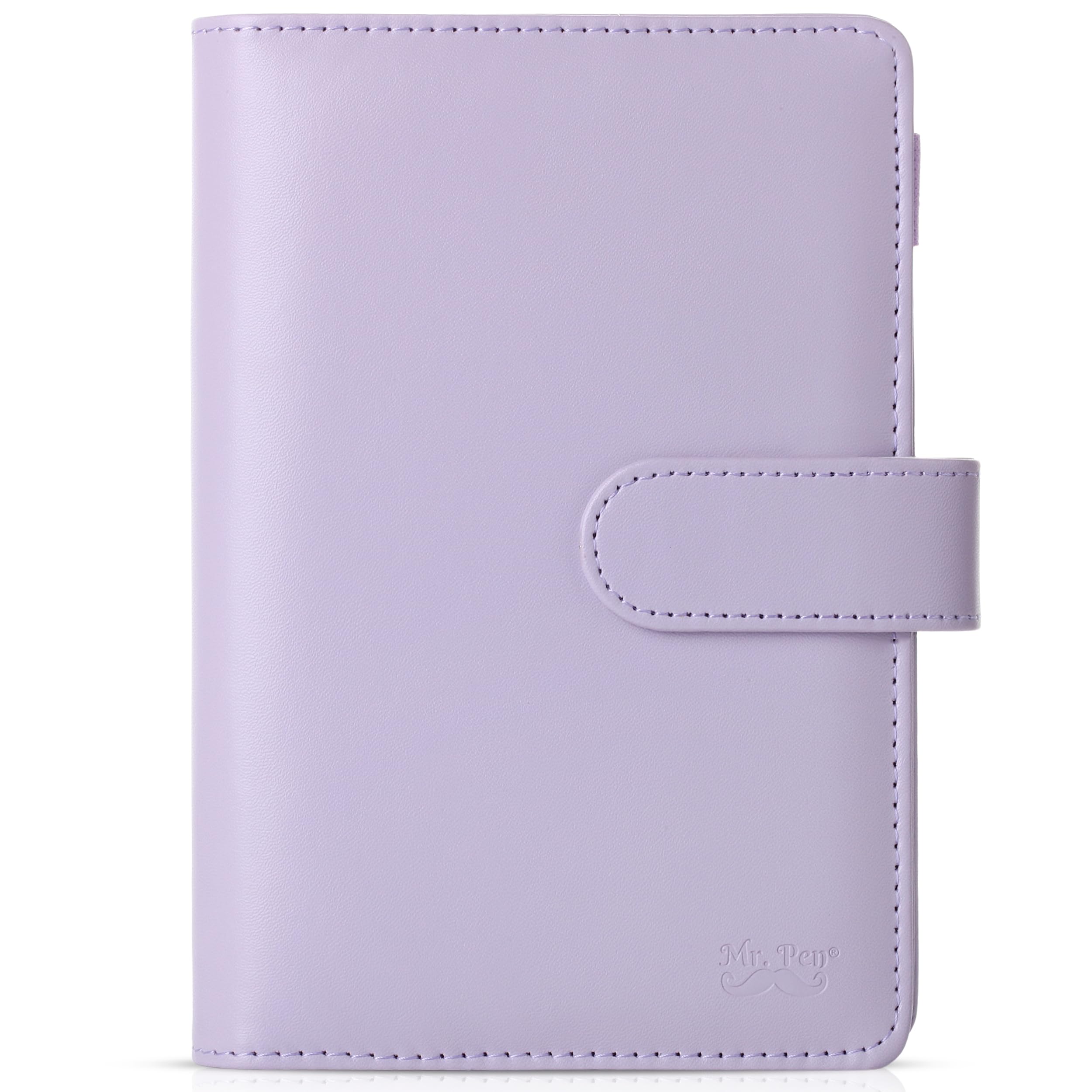 Mr. Pen- Planner Binders, A6, Purple, Leather Notebook Cover, Composition Notebook Cover Refillable, Wallet Binder, Planner Bind