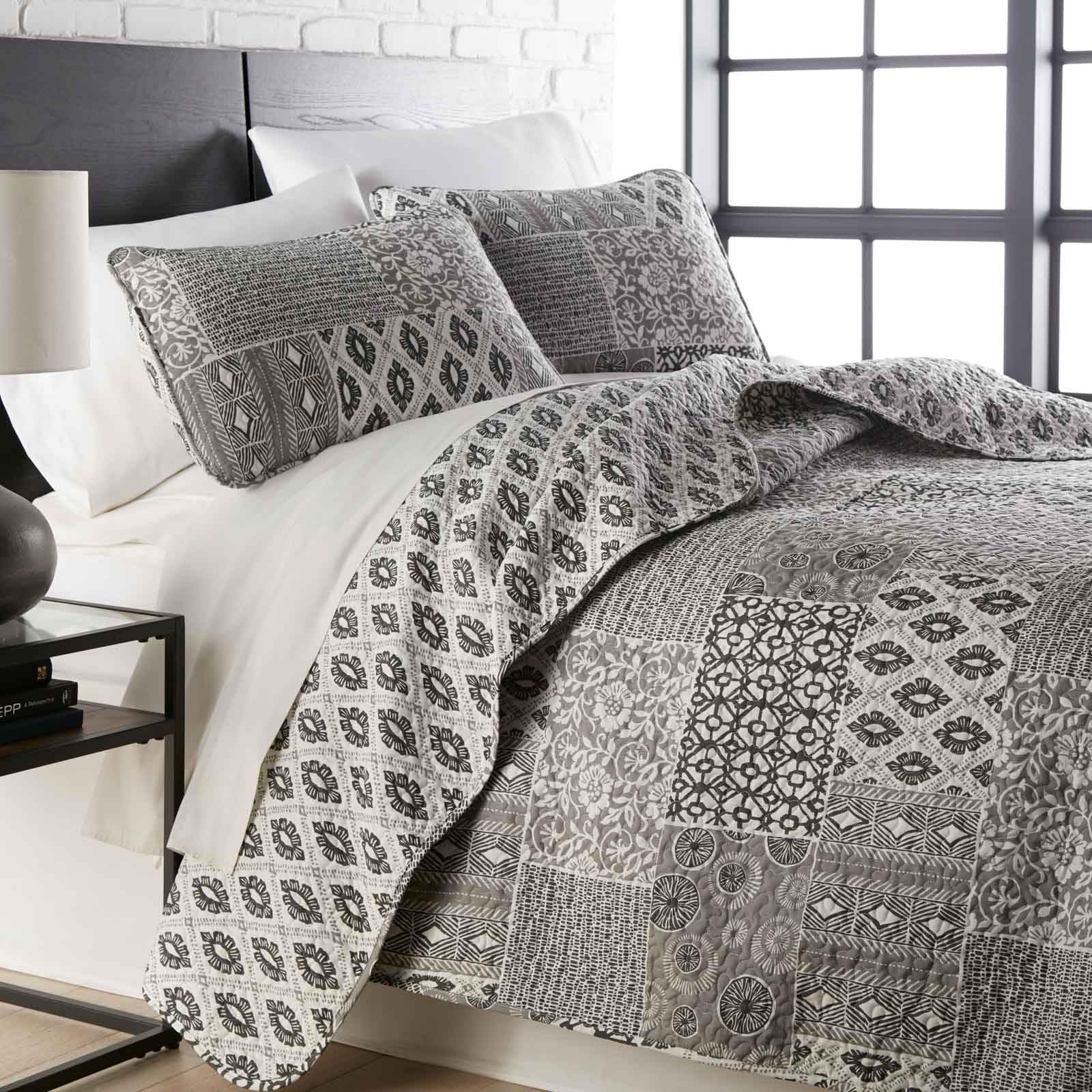 Southshore Fine Living, Inc. Global Patchwork Oversized Twin Quilt Bedding Set, Twin/Twin Xl Quilt Coverlet With Matching Pillow