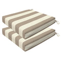 Honeycomb Outdoor Cushion Set 20' X 20', Cabana Stripe Tan Dining Patio Cushions