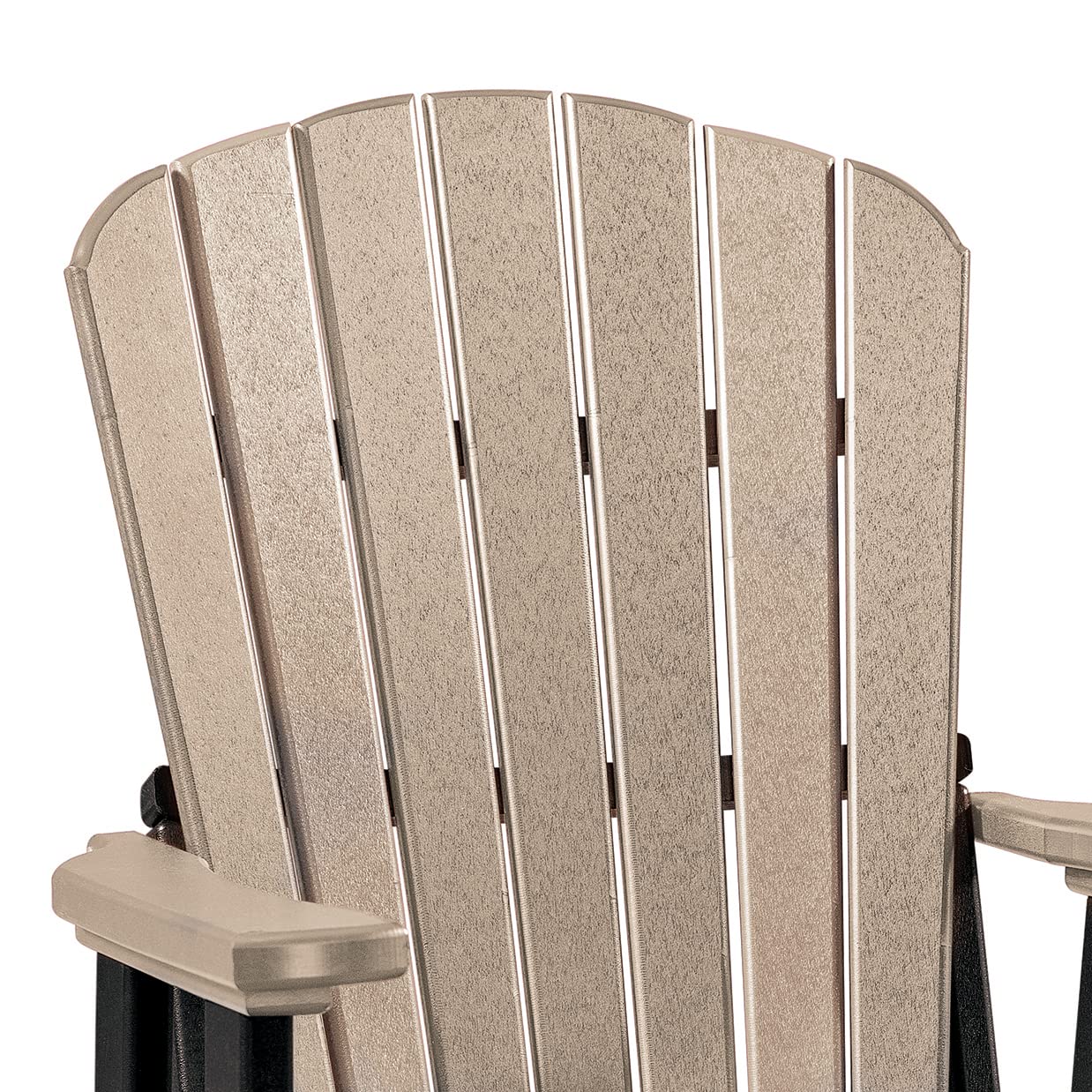 American Furniture Classics Counter Height Settee Table Combo, Weatherwood and Black