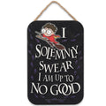 Harry Potter Hanging Sign - I Solemnly Swear I Am Up To No Good Wall Decor for Bedroom or Playroom