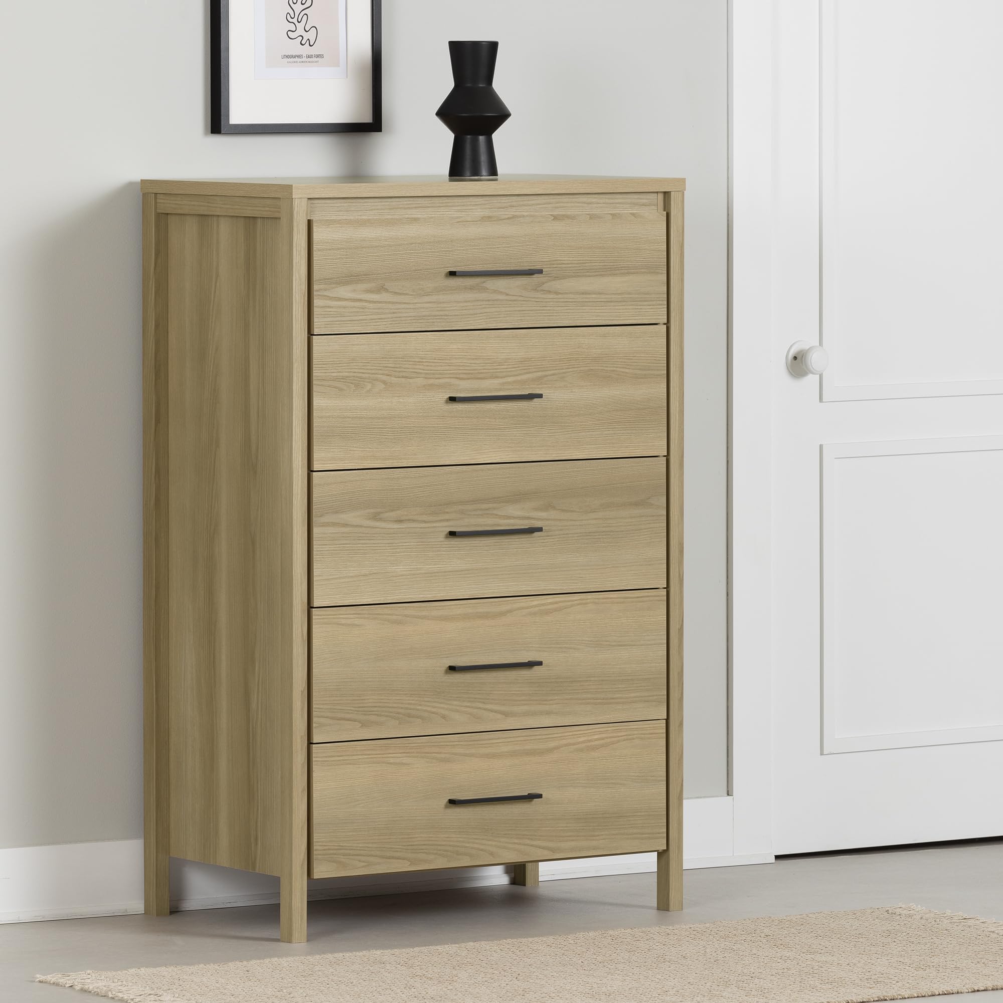 South Shore Gravity 5-Drawer Chest, Natural Ash