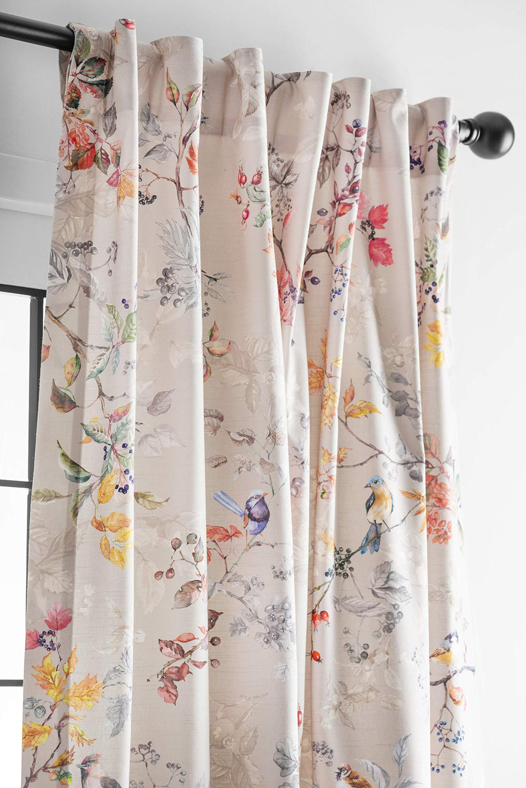 Maison D' Hermine 100% Cotton Curtain - 50''X108'' Charcoal Decorative Curtain - Aesthetic Curtains For Farmhouse, Kitchen & Bed
