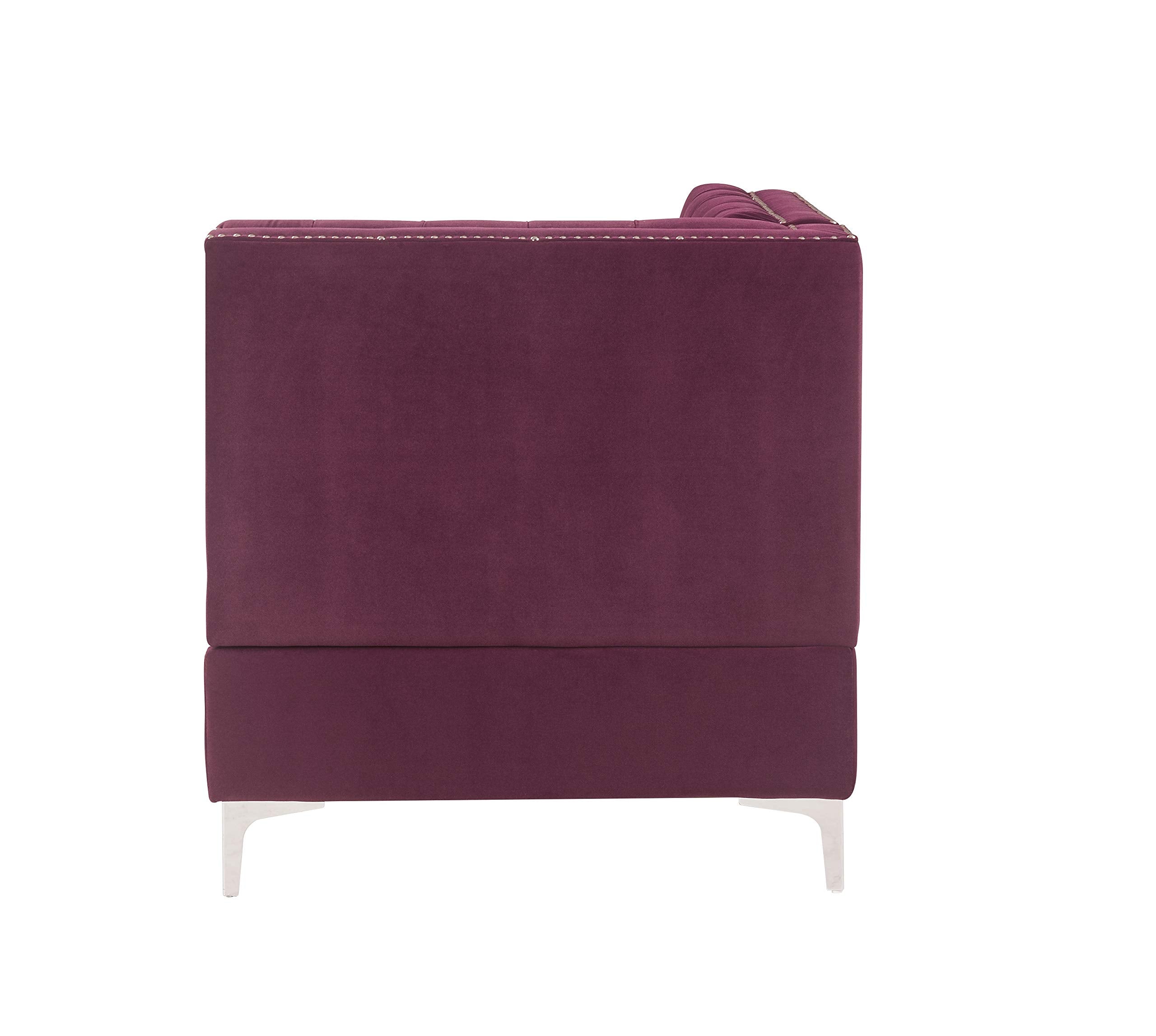 Acme Furniture Jaszira Modular - Wedge in Burgundy Velvet
