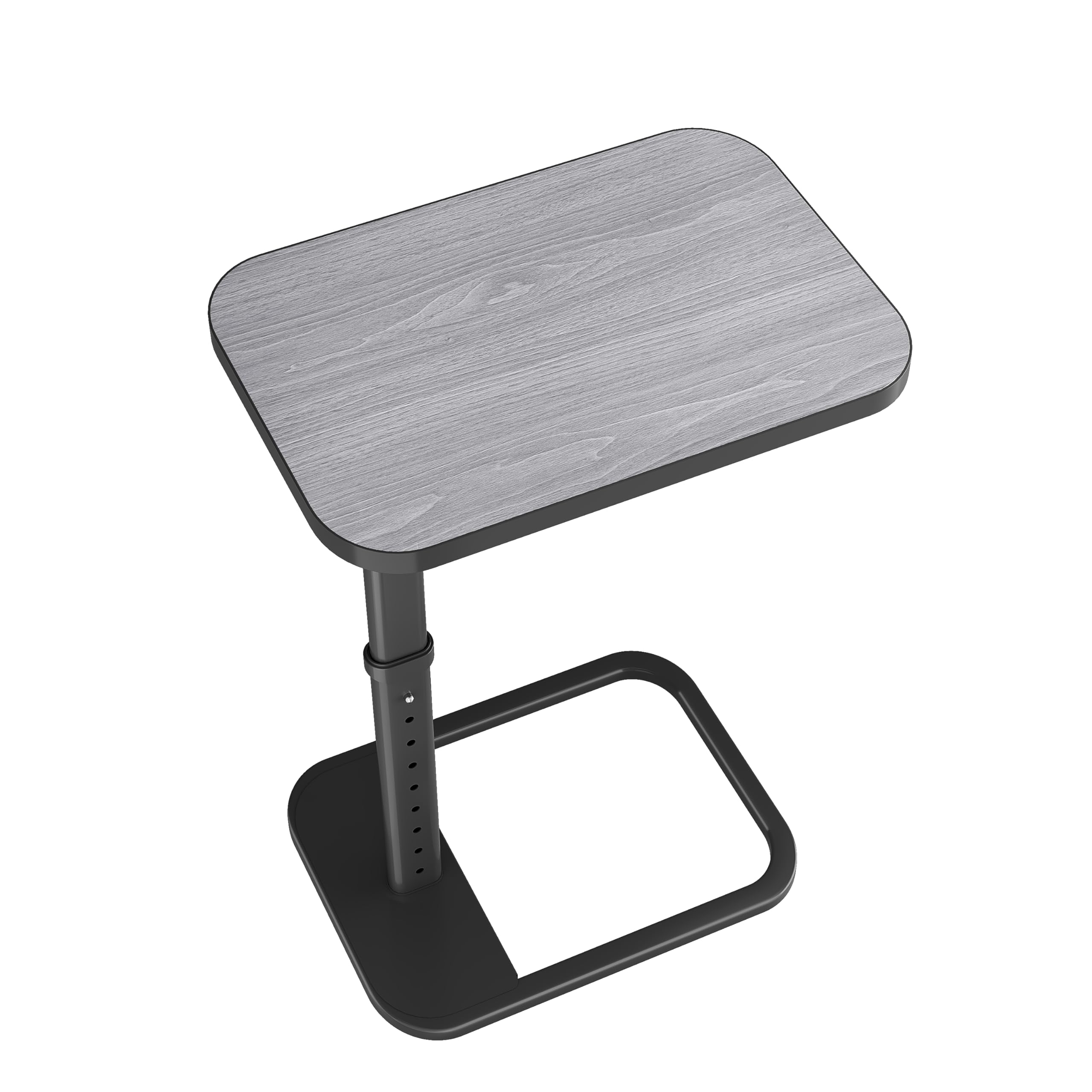 Kitstorack TV Tray Table, Adjustable Height & Rounded Metal Corners, Snack Table for Couch, Sofa, Bed, Chair, Living Room, C Sha