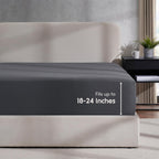 Nestl Grey California King Fitted Sheet - Extra Deep Pocket, Ultra Soft Microfiber Bed Sheet Fits 24 Inch Mattresses
