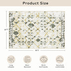 Ashler Abstract Rug, 6X9 Area Rugs, Modern Abstract Area Rug For Living Room, Bedroom, Kitchen Dining Room, Office, Yellow/Green