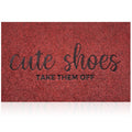 Entryway Cute Shoes Take Them Off Outdoor Mats With Rubber Backing Doormat Indoor Mat Polystyrene Backing Non Slip Natural Mat 1
