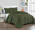 Chezmoi Collection 3-Piece Down Alternative Comforter Set (Queen, Cypress Green)