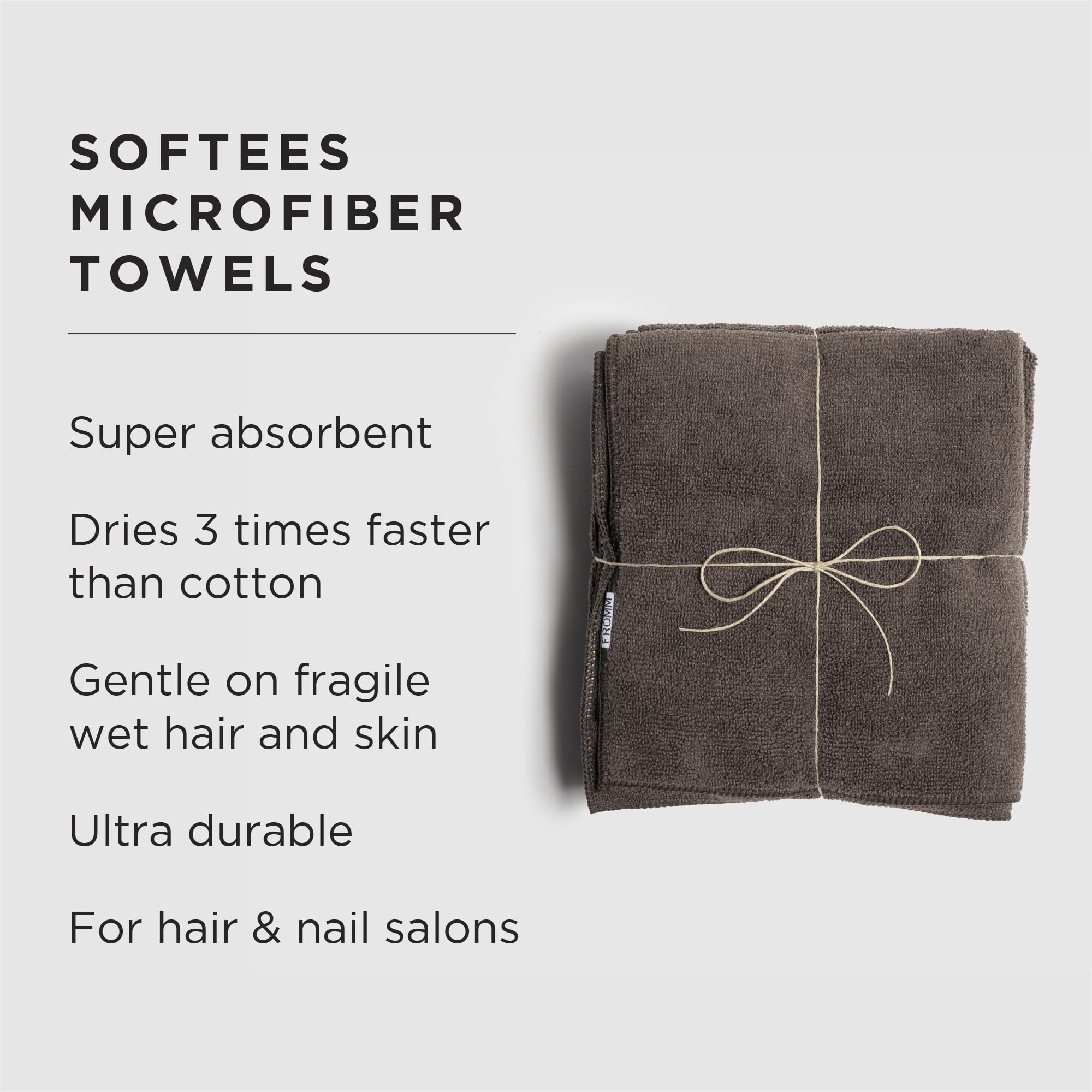 Fromm Softees Microfiber Salon Hair Towels For Hairstylists, Barbers, Spa, Gym In Brown, 16' By 29', 10 Count Perfect Hair Car