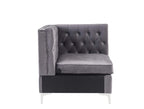 Acme Furniture Jaszira Modular - Wedge in Gray Velvet