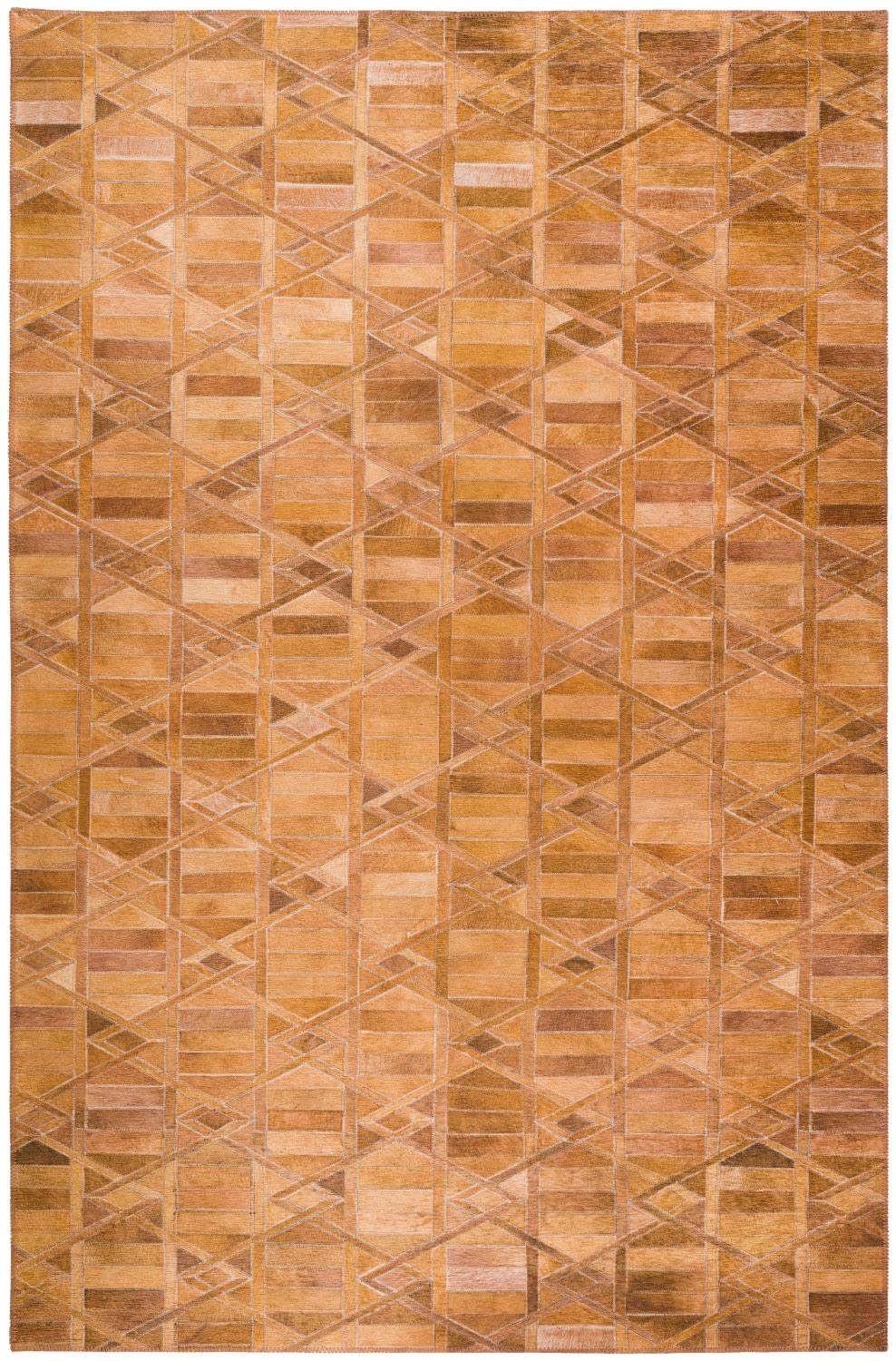 Dalyn Rugs Stetson Patchwork Faux Cowhide Ss4 Spice 5' X 7'6"