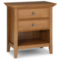 SIMPLIHOME Amherst SOLID WOOD 24 Inch Wide Traditional Bedside Nightstand Table in Light Golden Brown, For the Living Room and B