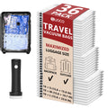 Travel Vacuum Bags for Clothing with Cordless Pump 36 Combo, Clear