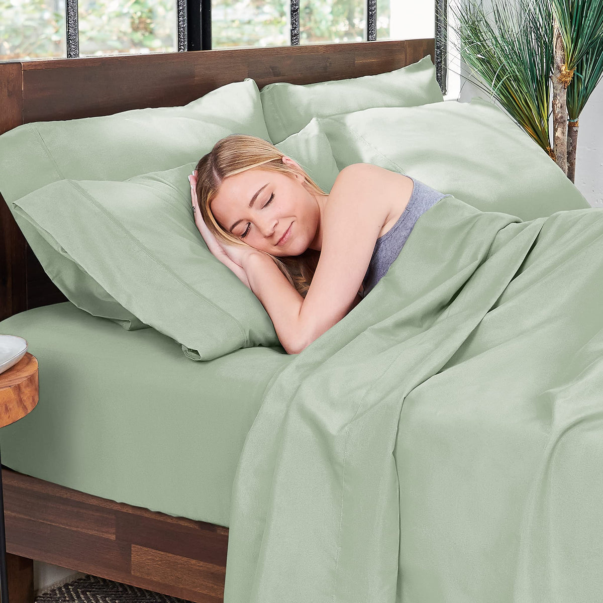 Hotel Sheets Direct 100% Bamboo Sheets - California King Size Sheet And Pillowcase Set - Cooling, 4-Piece Bedding Sets - Light G