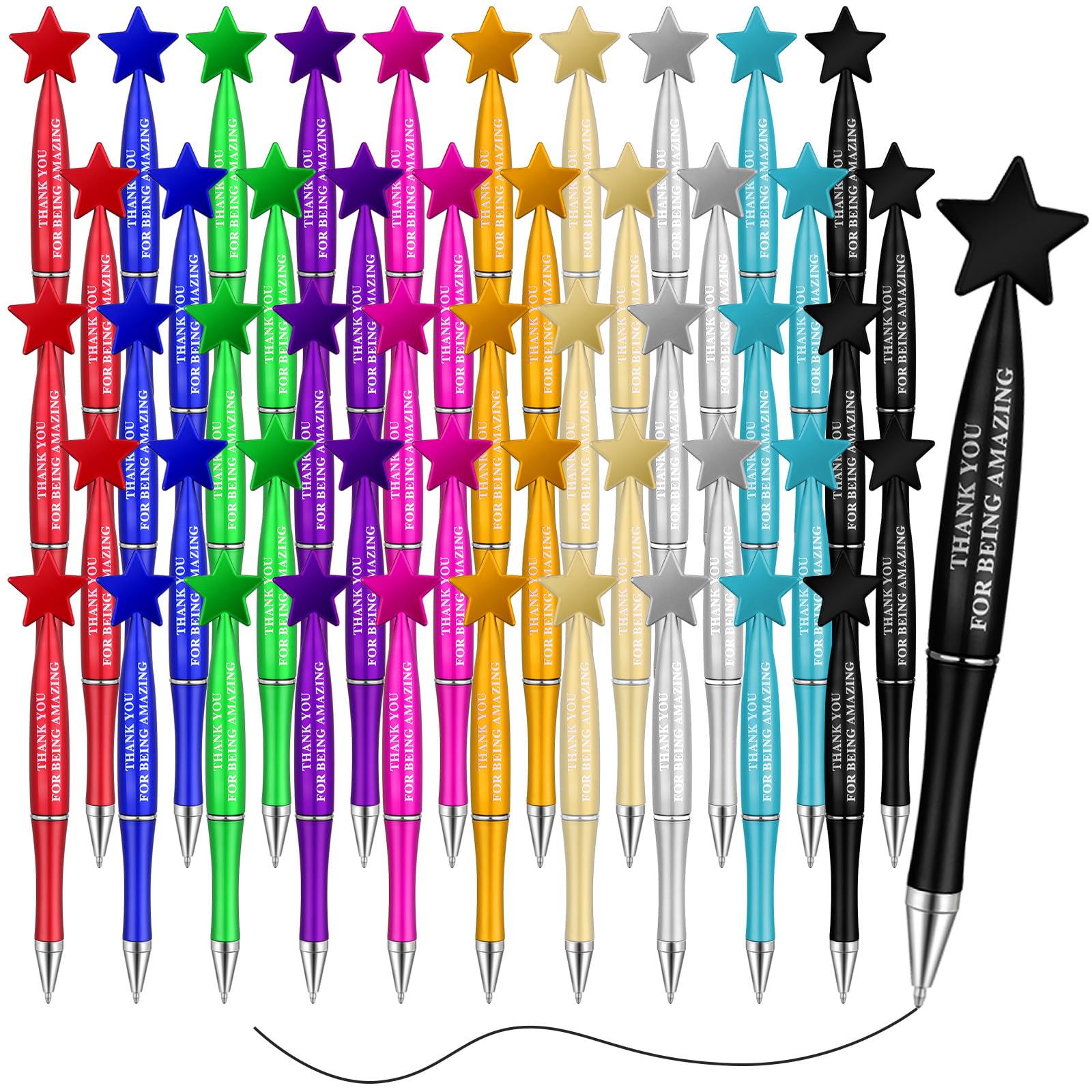 Sayglossy 100 Pcs Inspirational Ballpoint Pen Bulk Thank You Gifts Pen Appreciation Gifts Thank You for Being Amazing Thumbs up 
