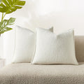 Juspurbet White Boucle Throw Pillow Covers 16X16 Inch Set Of 2 For Couch Bedroom Sofa Living Room Decorative Soft Thick Textured