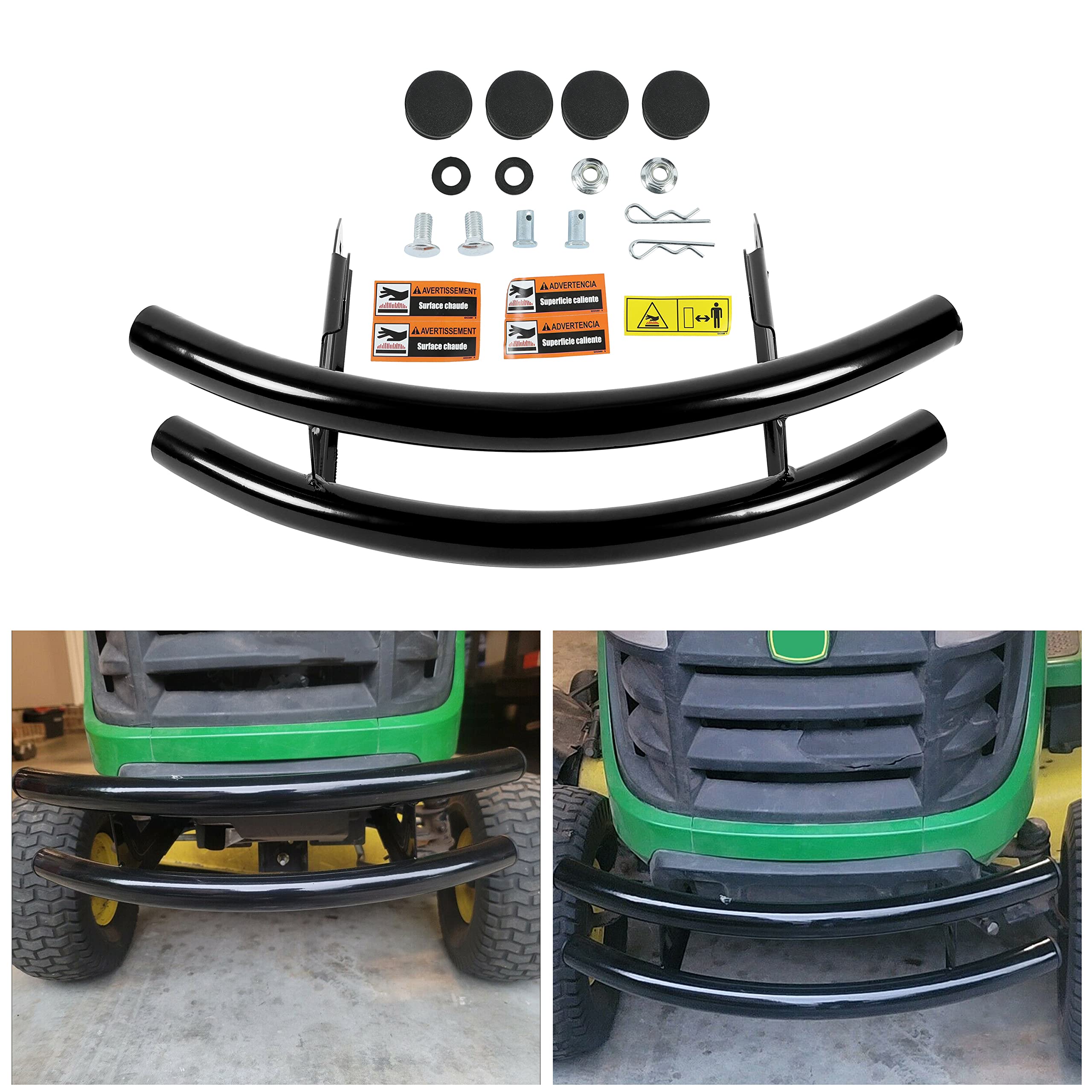 Ecotric Front Bumper Brush Guard Compatible With John Deere 100 Series 102 115 125 135 145 155C 190C D100 D110-D170 L100 L105 L1