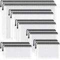 Umriox Zipper Bags, 6 Assorted Size (Black, 12 Packs), Project Bags For Cross Stitch, Mesh Zipper Pouch For Office Supplies Trav