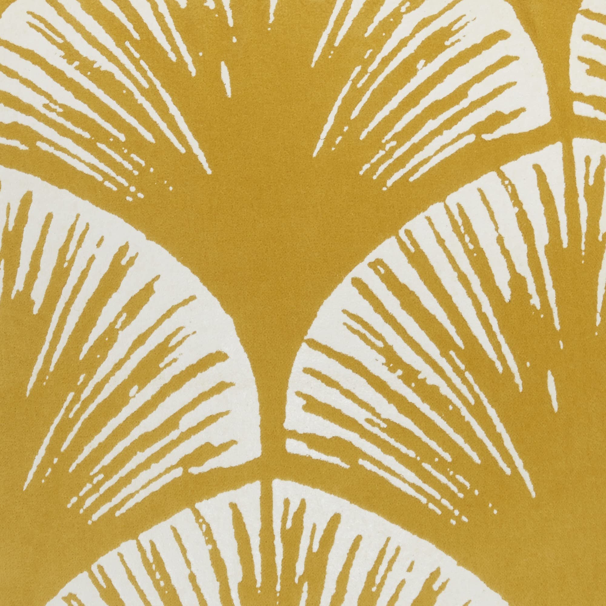 HomeRoots 100% Cotton Yellow and Ivory Scales Pattern Throw Pillow