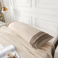 Taupe Body Pillow Cover Macrame Tassel Body Pillow Cover 20X54 Body Pillow Cover 100% Soft Washed Microfiber Boho Body Pillow Co