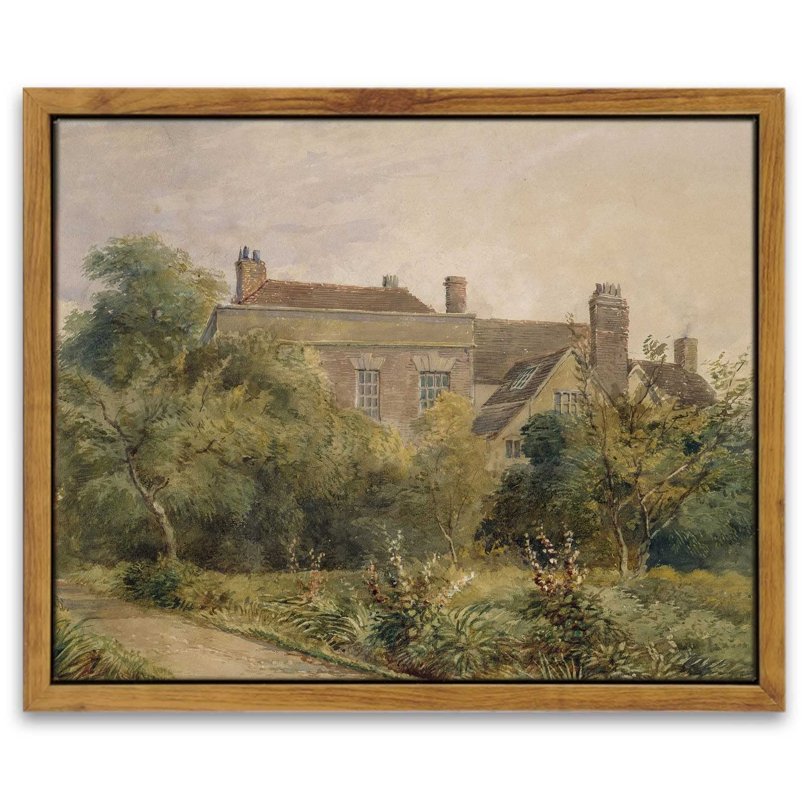 InSimSea Framed Canvas Wall Art Vintage Decor, Home Decor Classical Scenery Landscape Cottage Paintings Prints, Large Prints Art