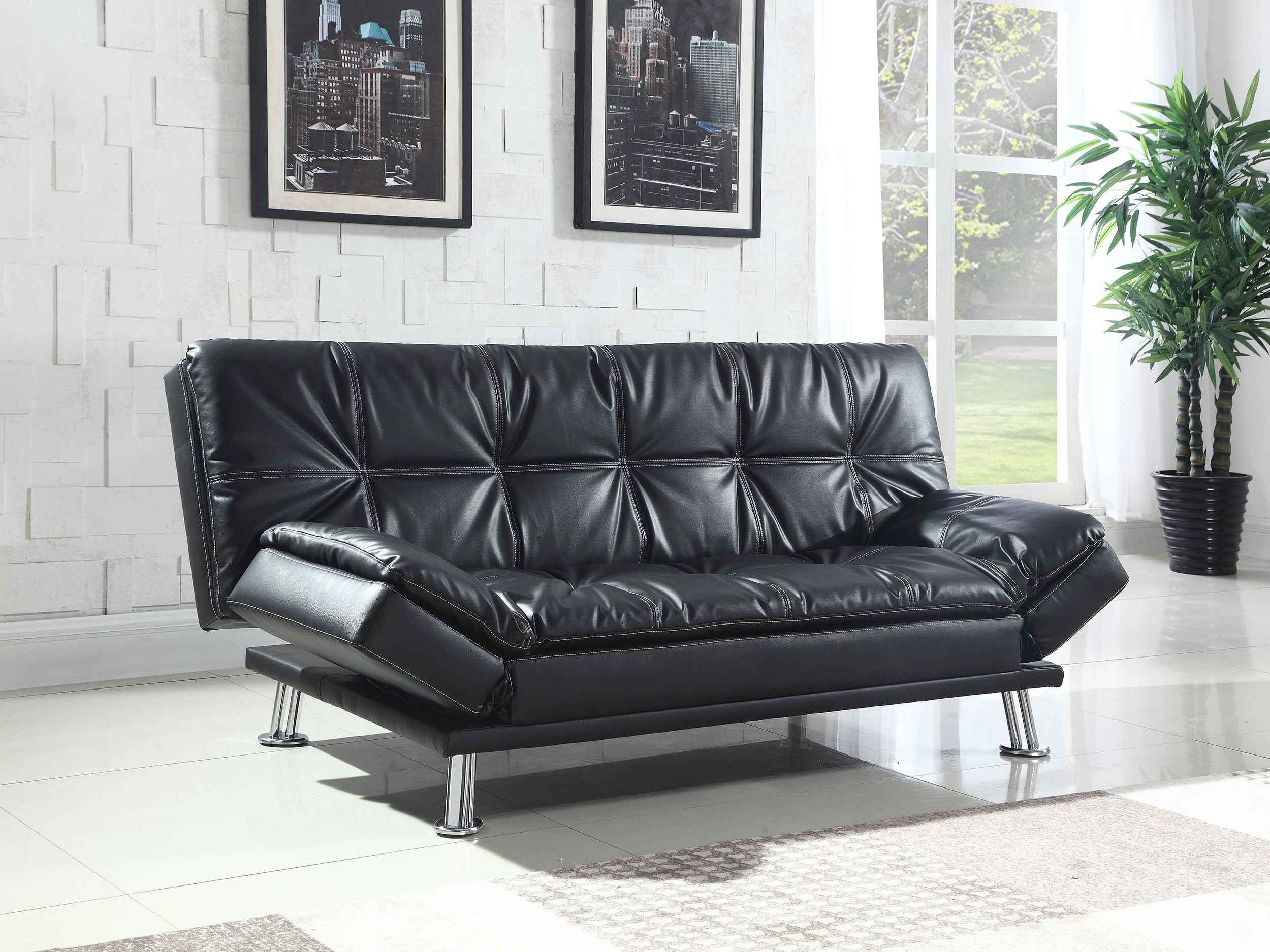 Coaster Dilleston Sofa Bed, Black