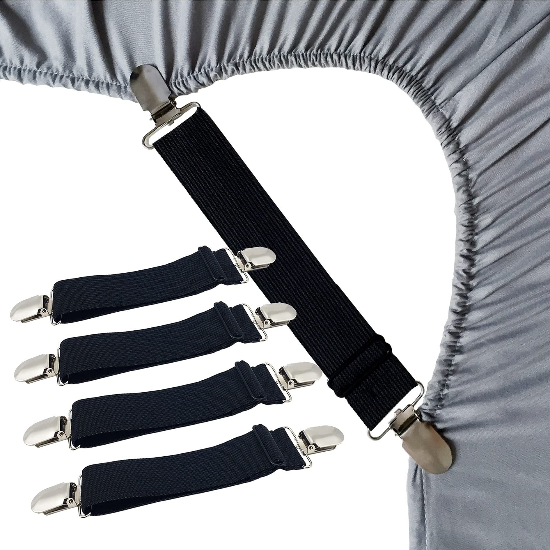 Raytour Sheet Straps Bed Sheet Keeper Holder For Corners Sheet Stays Suspender Clips Fitted Sheet Holder Clips Garters Fasteners