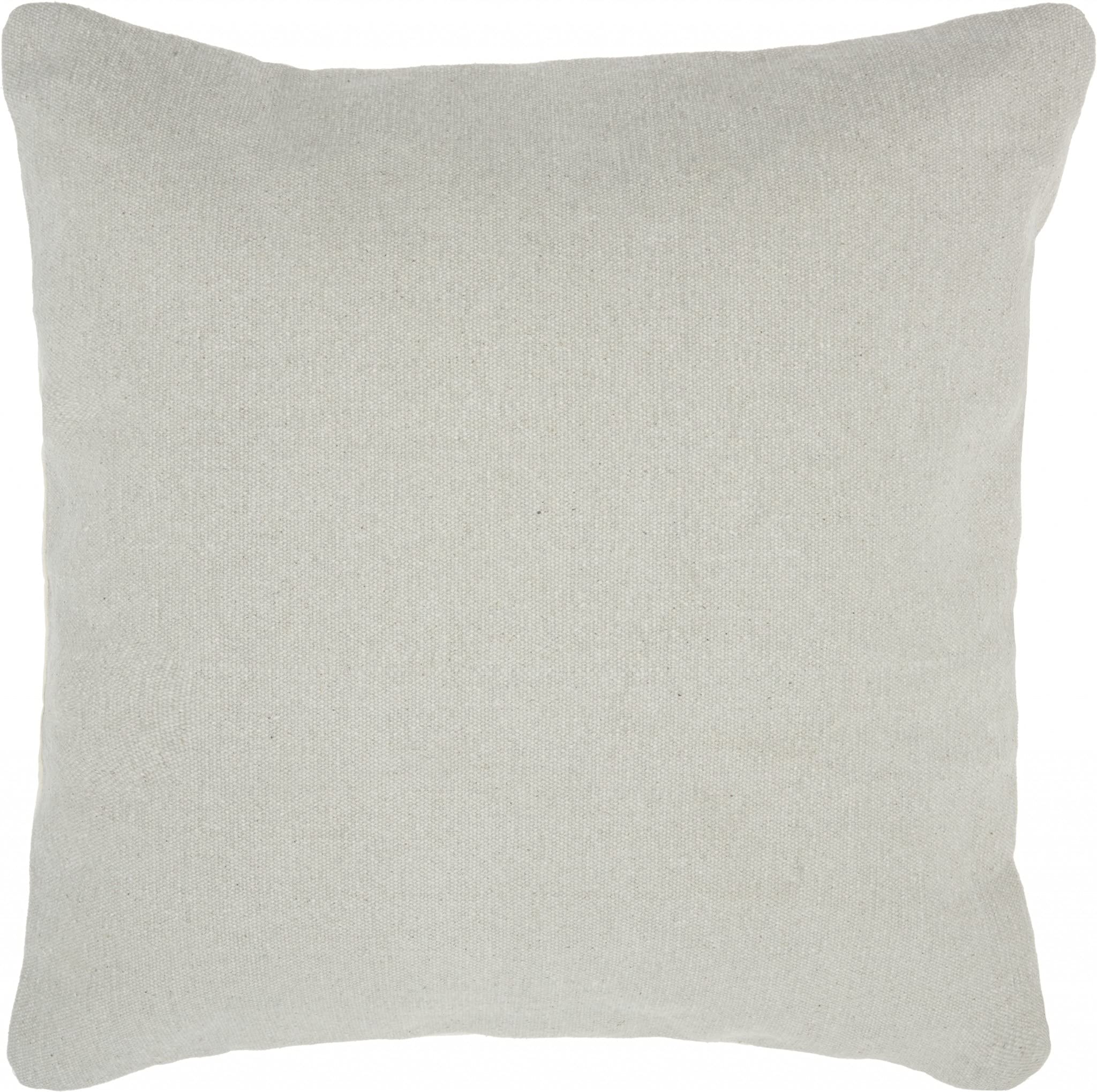 HomeRoots 100% Cotton Solid Sand Distressed Throw Pillow