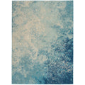 Nourison Passion Navy/Light Blue 3'9'' x 5'9'' Area-Rug, Modern, Abstract, Easy-Cleaning, Non Shedding, Bed Room, Living Room, D