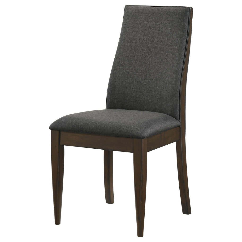 Coaster Home Furnishings Wes Upholstered Side Chair (Set of 2) Grey and Dark Walnut
