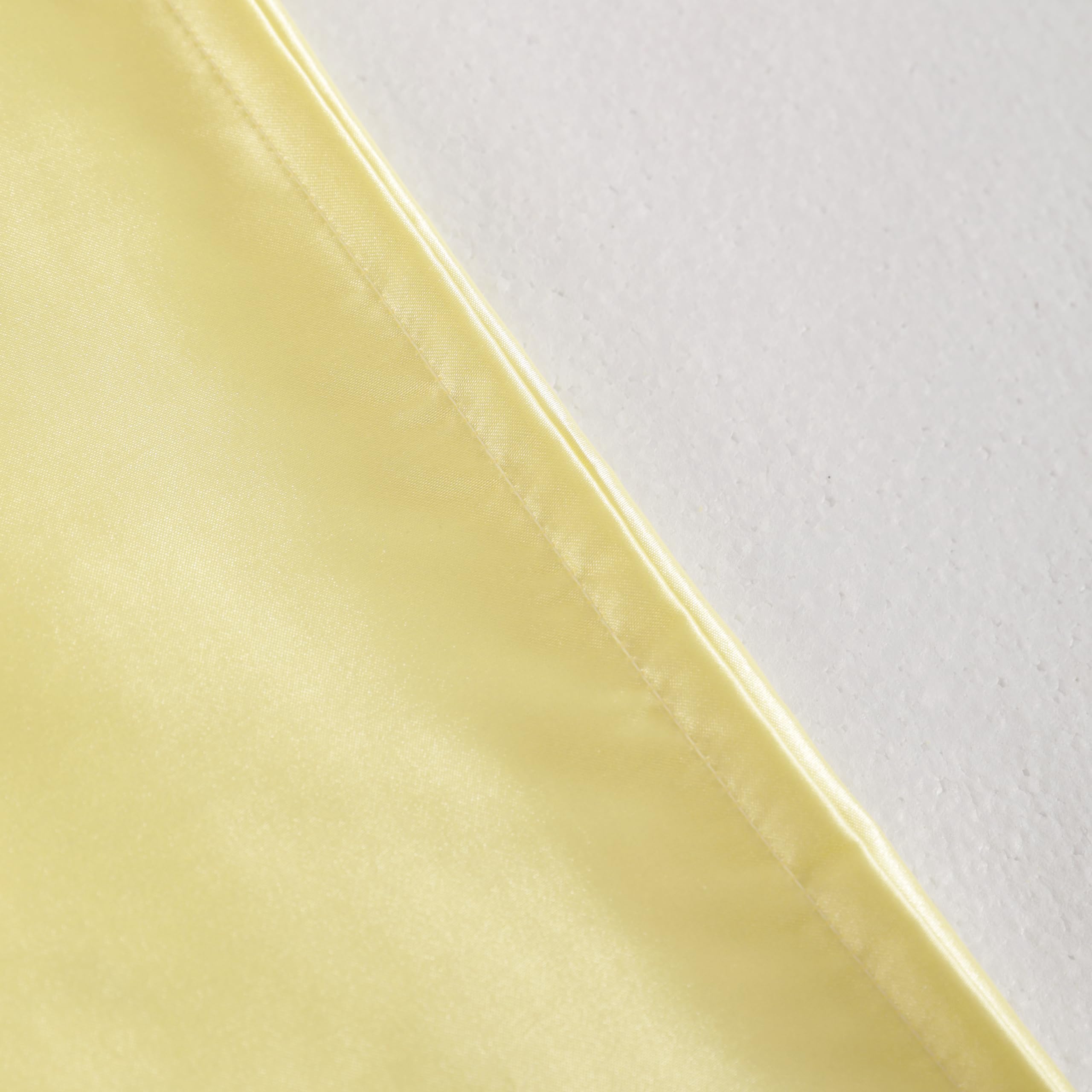 Ntbay Satin Body Pillowcase For Hair And Skin, Luxurious And Silky Pillow Case With Envelope Closure, 20X54 Inches, Light Yellow