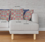 HomeRoots Red Orange Indigo Red Indigo Cosmic Circle Boho Suede Throw Pillow