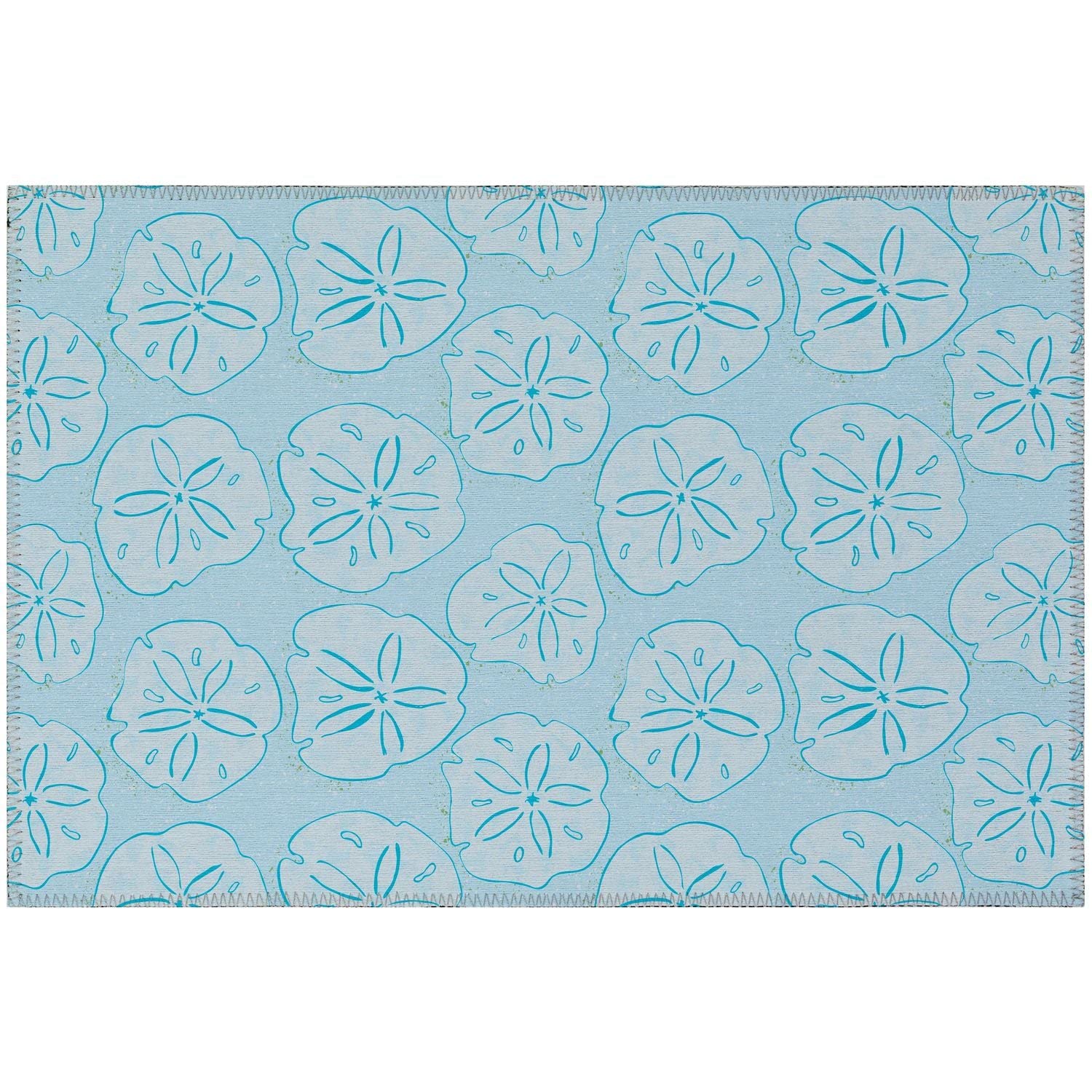 Seabreeze Sz10 Blue Coastal Rug Rectangle 9' X 12'