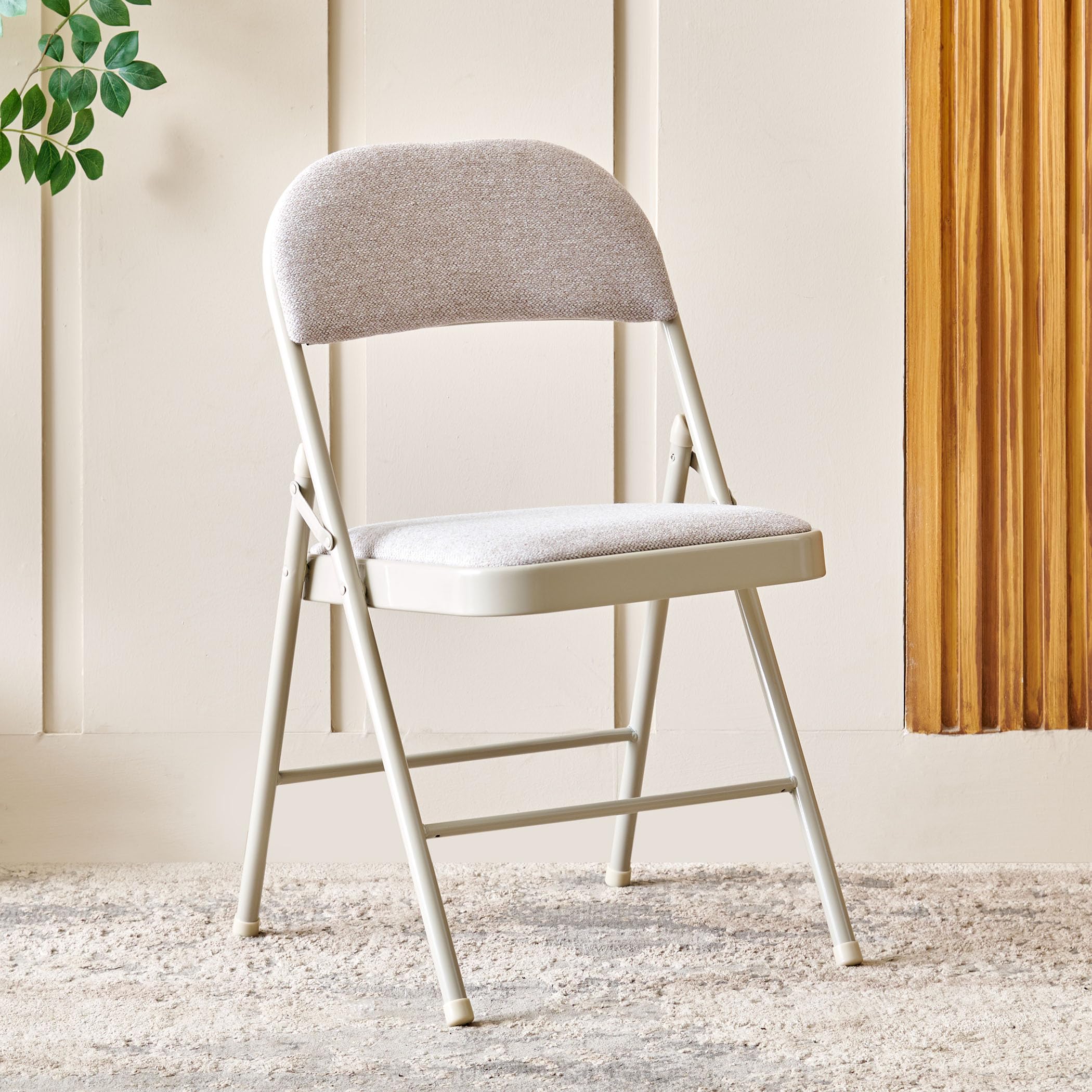 Home Centre | Melony | Metal Chair | Pack Of 1 | Beige | 1 Year Warranty