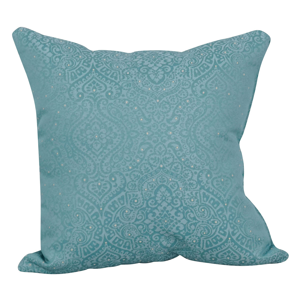 Blazing Needles Square Polyester Jacquard Throw Pillows, 17", Mabul Spa 4 Count