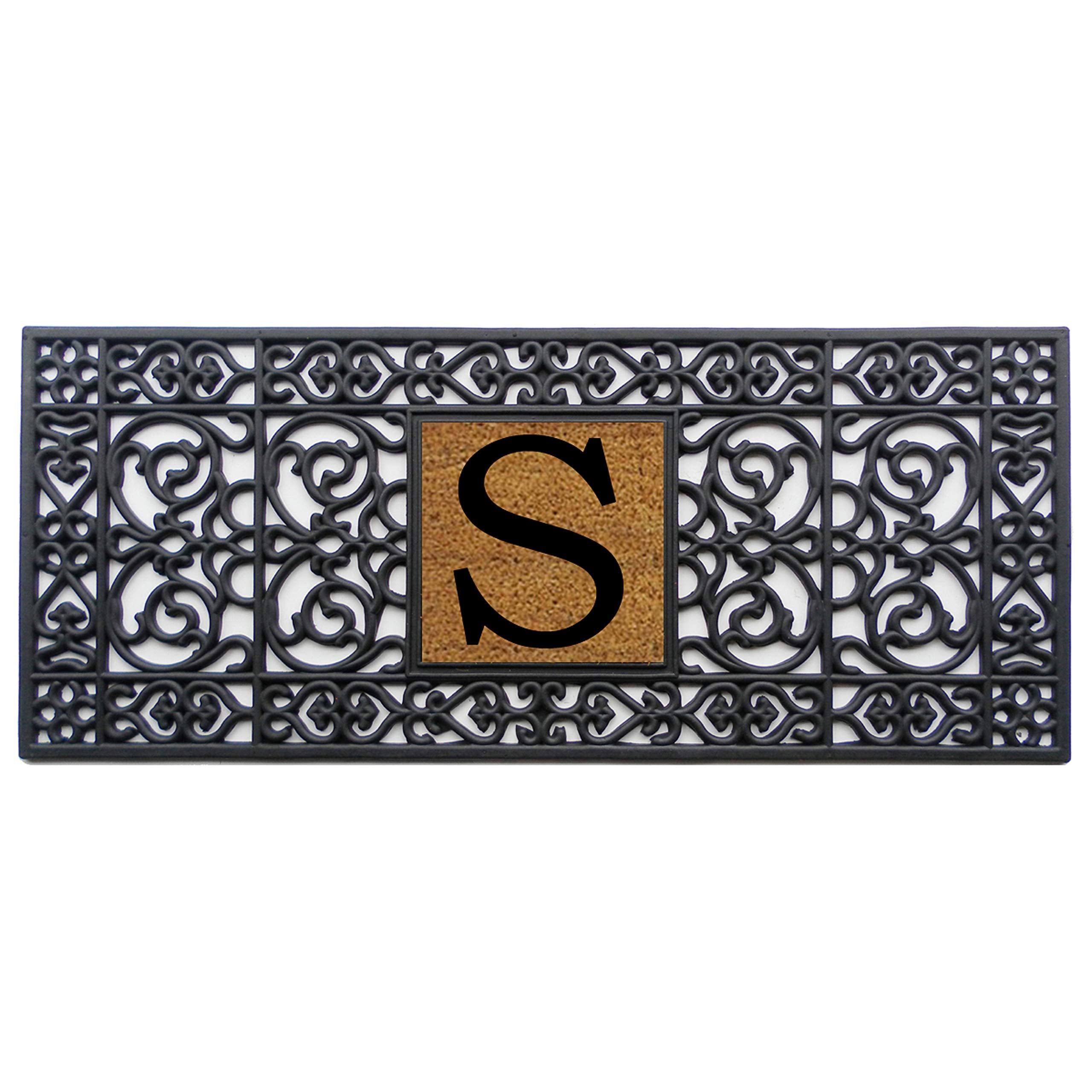 Calloway Mills 170011741S Rubber Monogram Doormat, 17' X 41' (Letter S)