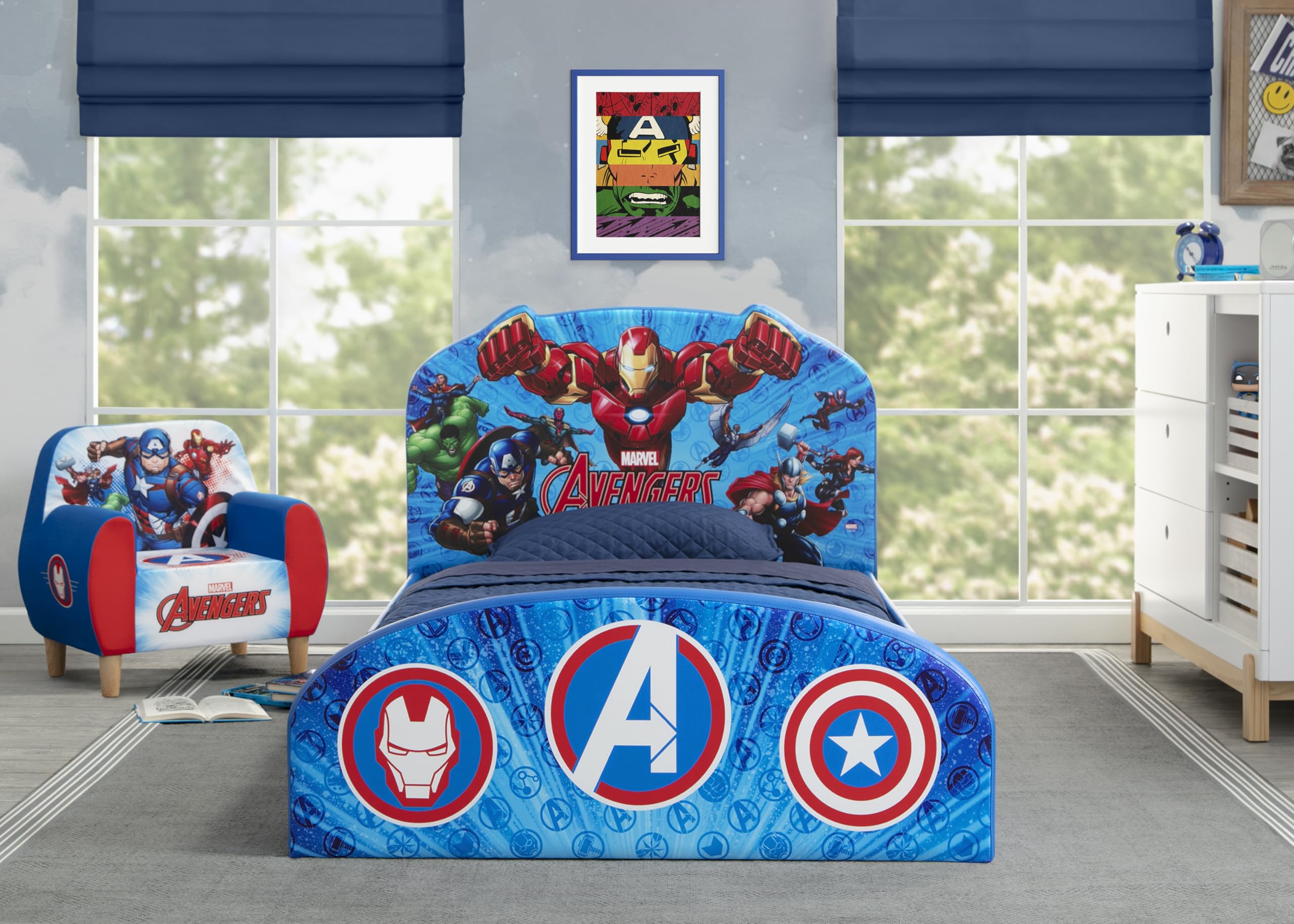 Delta Children Marvel Avengers Foam Chair For Kids, Blue