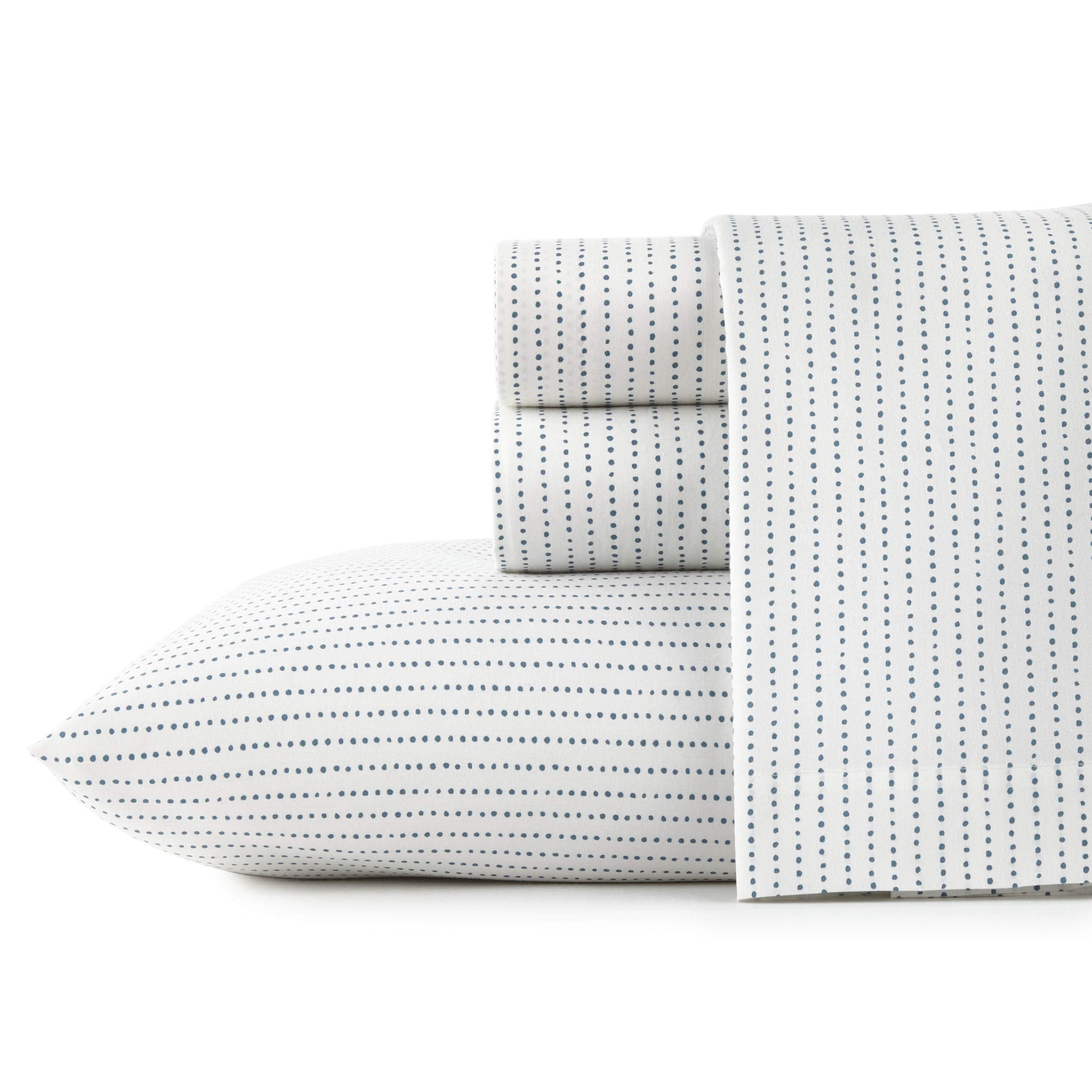 City Scene - King Sheets, Cotton Percale Bedding, Crisp & Cooling Home Decor (Radius, King)