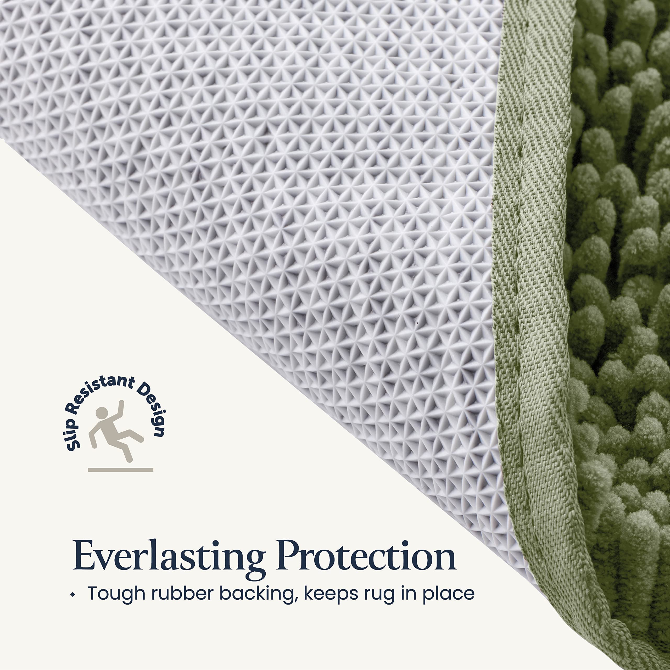 Belador Bathroom Rugs Sets 2 Piece- Plush Bath Mat Set Quick-Dry Soft Chenille Bathroom Mat With Rubber Backing, Absorbent Bathr