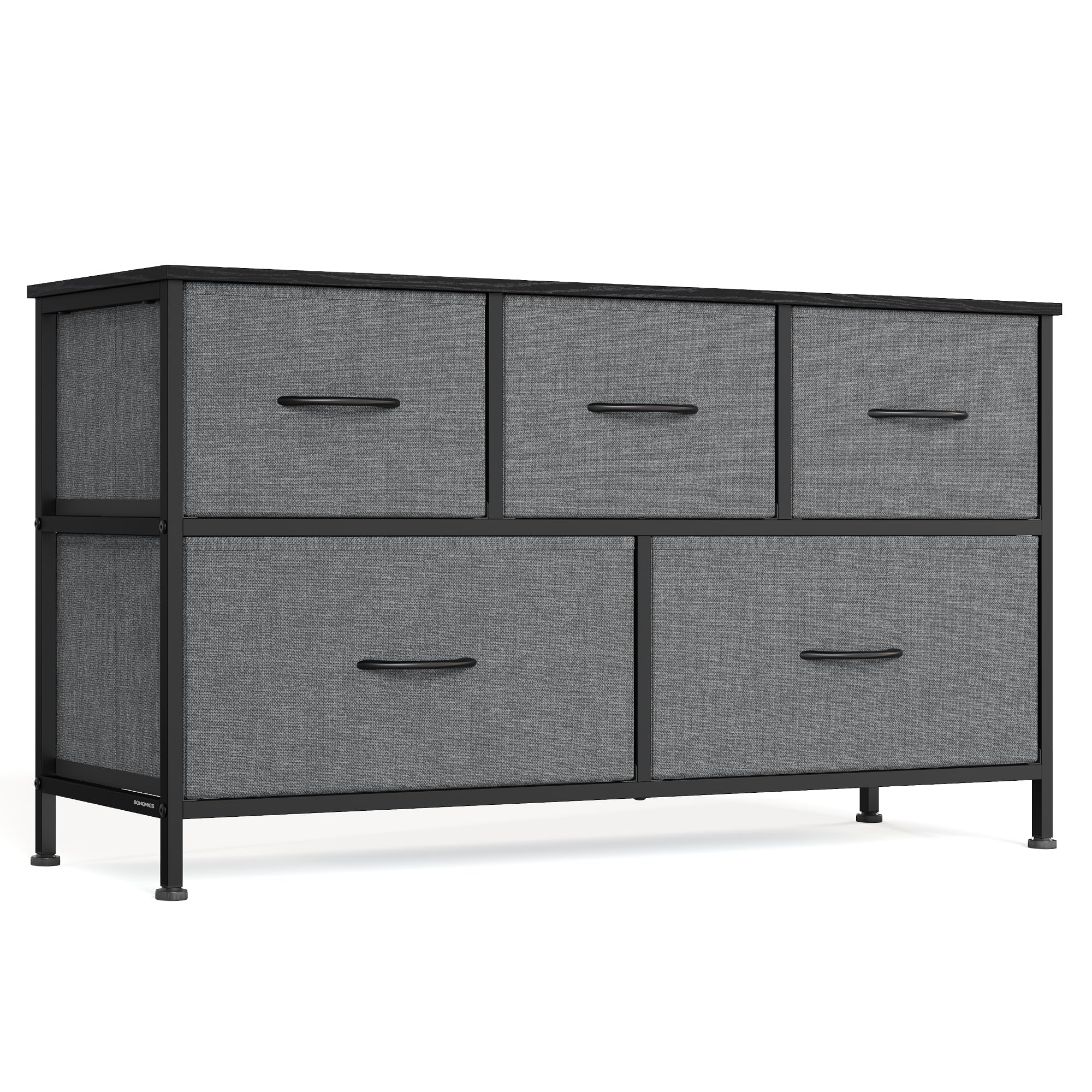 SONGMICS BELLAH Collection - Dresser for Bedroom, Chest of Drawers, Storage Organizer Unit, Closet, Entryway, Steel, 5 Drawers, 