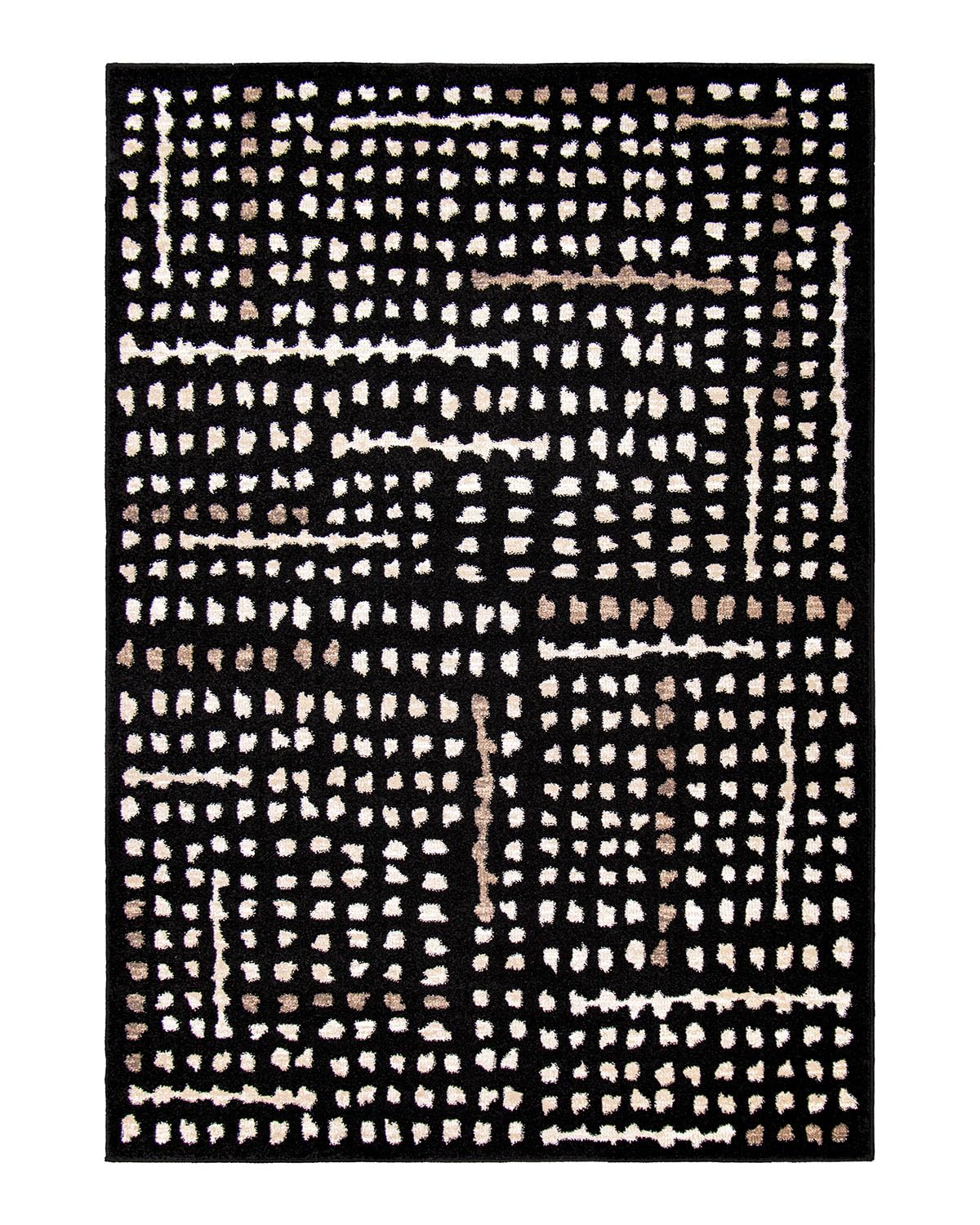 Orian Rugs Adagio Pearlie Rug - 8'10&quot; X 13' Rectangle In Black, Asbtract Pattern In Contemporary Style, Indoor Home Office Decor, Virtually Non-Shedding, Fade-Resistant Durable Plush Area Rug