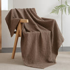 Phf Ultra Soft Waffle Weave Throw Blanket 50'X 60'- Washed Lightweight Breathable Cozy Woven Blanket Perfect For Spring Summer