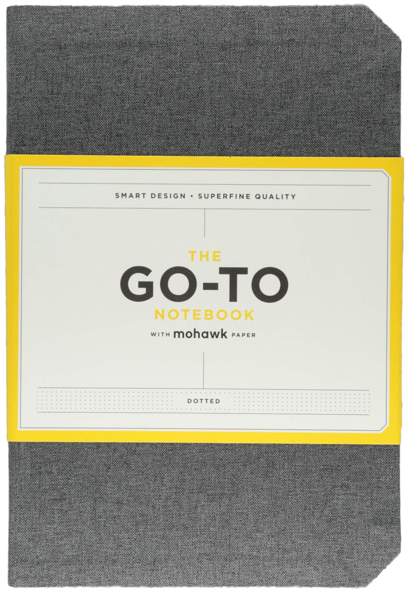 Go-To Notebook With Mohawk Paper, Slate Grey Dotted (Simple Dotted Page Notebook, Lay Flat Productivity Journal)