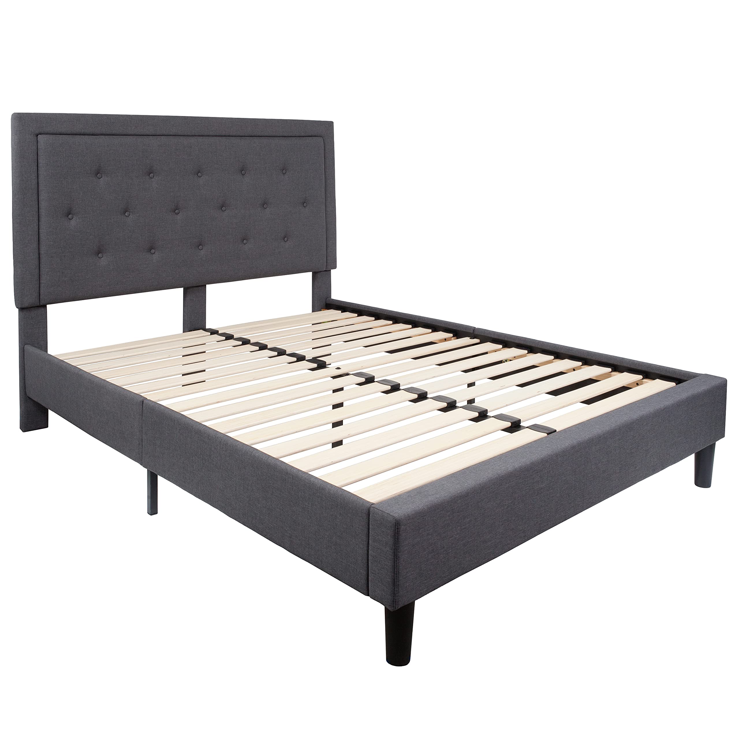Flash Furniture Queen Platform Bed | Queen Size Platform Bed Frame With Headboard