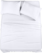Utopia Bedding Full Bed Sheets Set - 4 Piece Bedding - Brushed Microfiber - Shrinkage And Fade Resistant - Easy Care (Full, Whit
