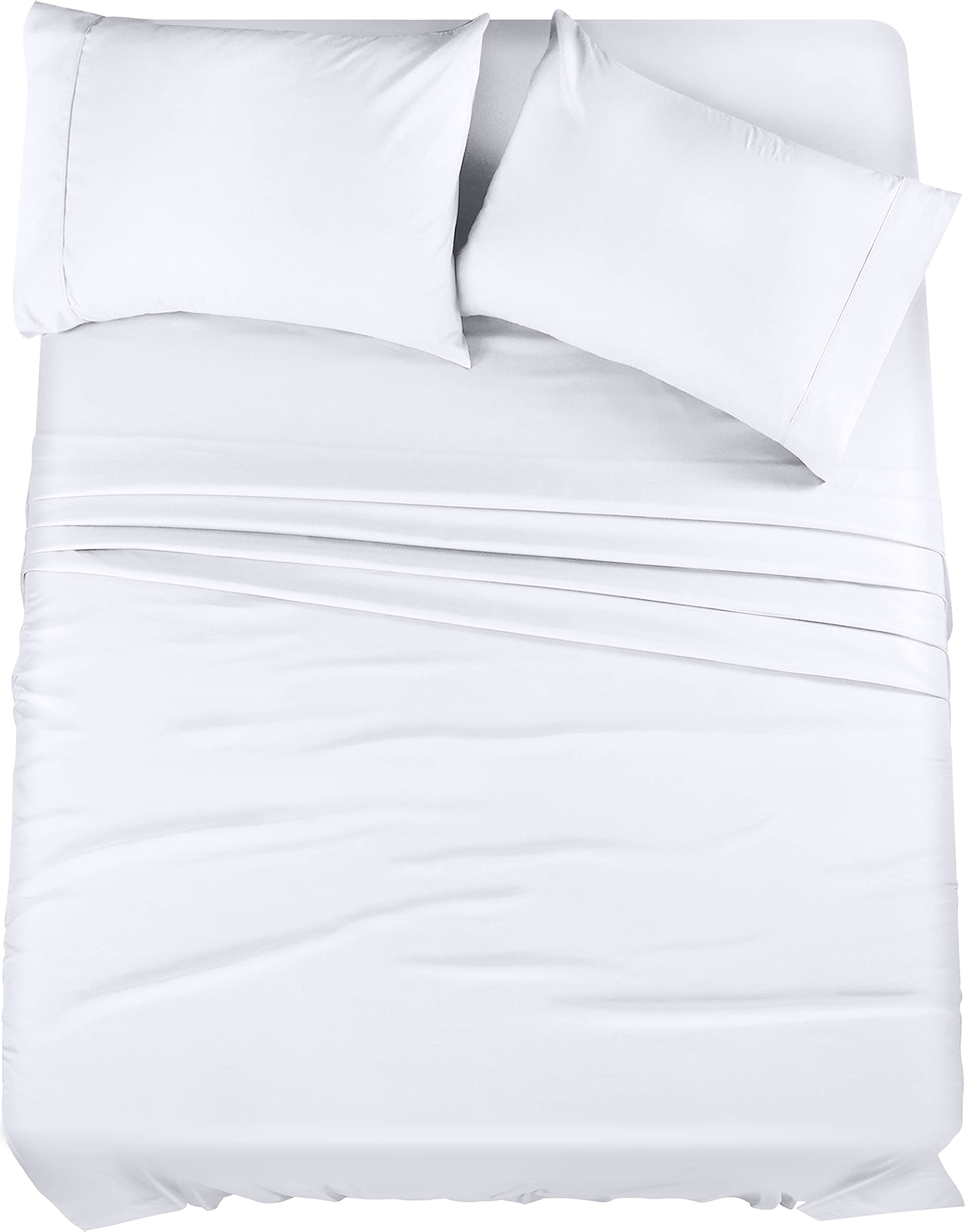 Utopia Bedding Full Bed Sheets Set - 4 Piece Bedding - Brushed Microfiber - Shrinkage And Fade Resistant - Easy Care (Full, Whit